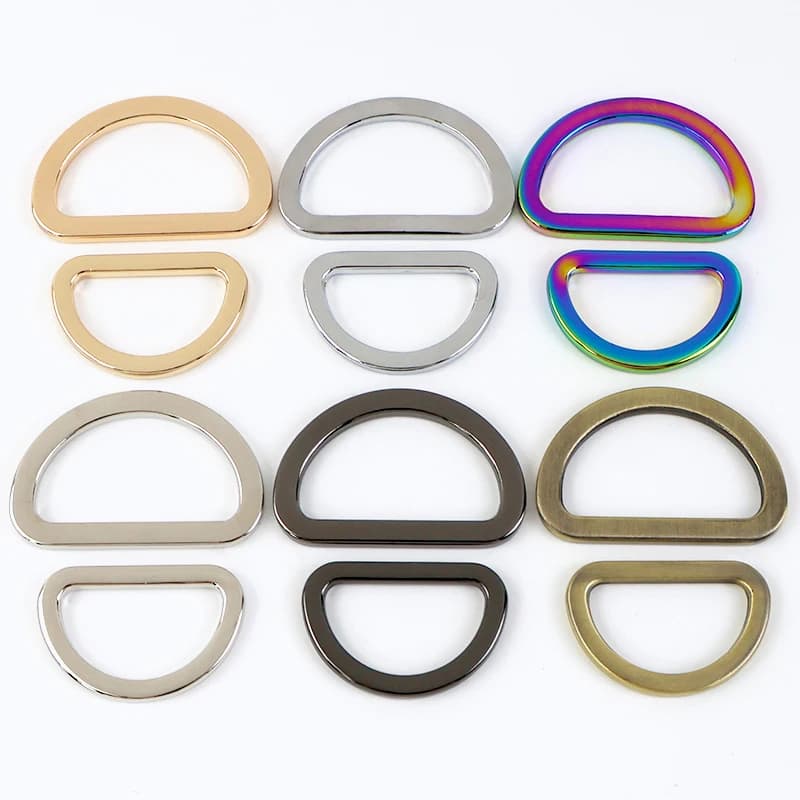 10/20Pcs 16-38mm Metal D Ring Buckle Carabiner Clip Hook Bag Strap Connection Ring Hooks Webbing Belt Buckles Hardware Supplies