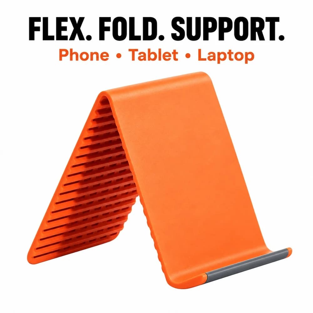 Flexible Silicone Phone Tablet Stand Foldable Desktop Holder with Bendable Aluminum Core for Laptop Office Travel