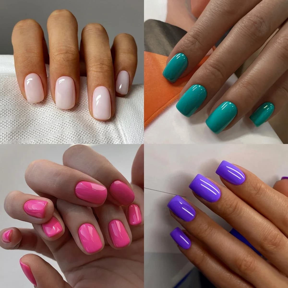 24 pezzi/set tinta unita unghie finte corte artistiche finite indossabili unghie finte per ragazze donne rimovibili semplici stampa bianca sulle unghie