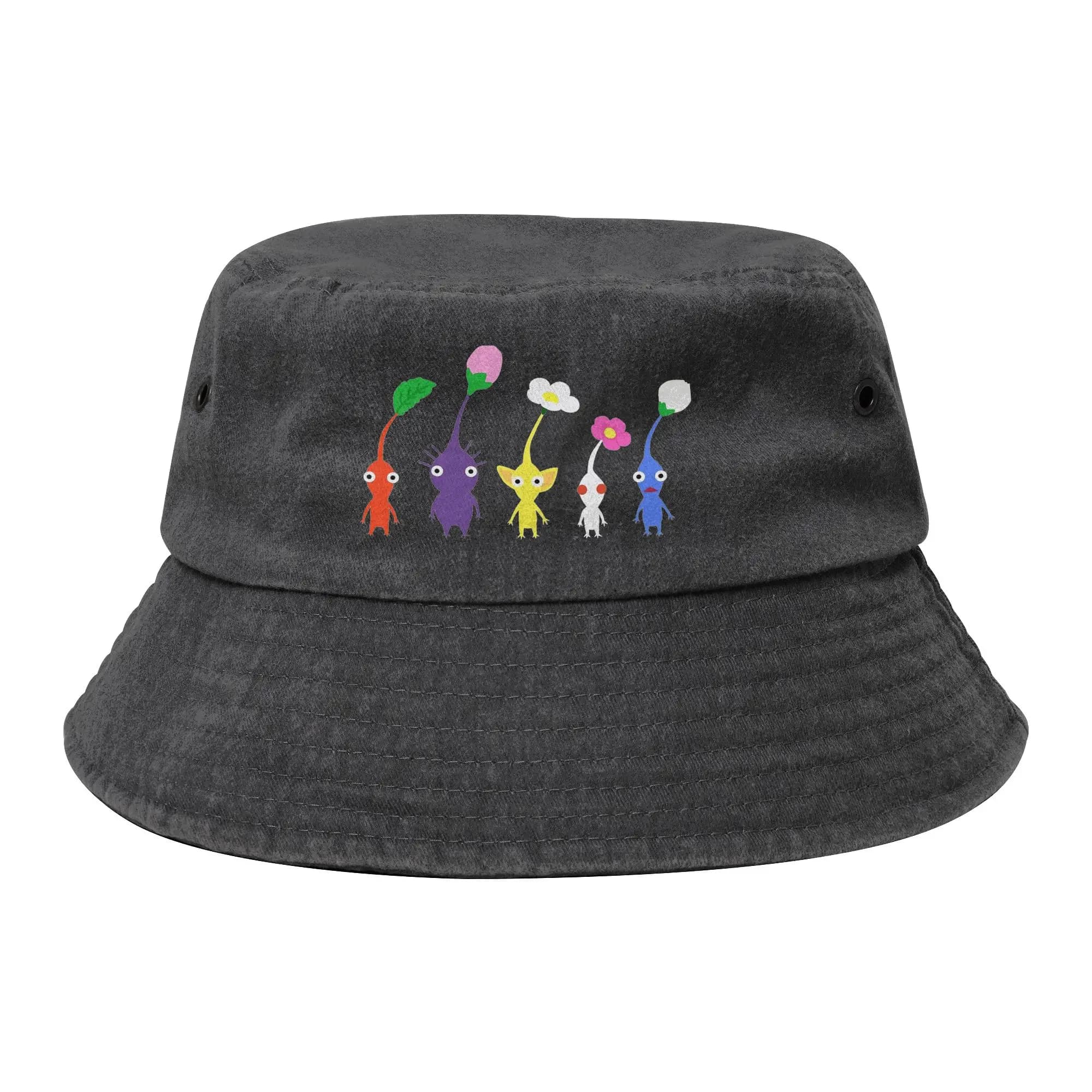 Unisex Bucket Hat Cute Pikmin Summer Beach Vacation Getaway Headwear Lightweight Camping Fishing Fisherman Cap Session Hats