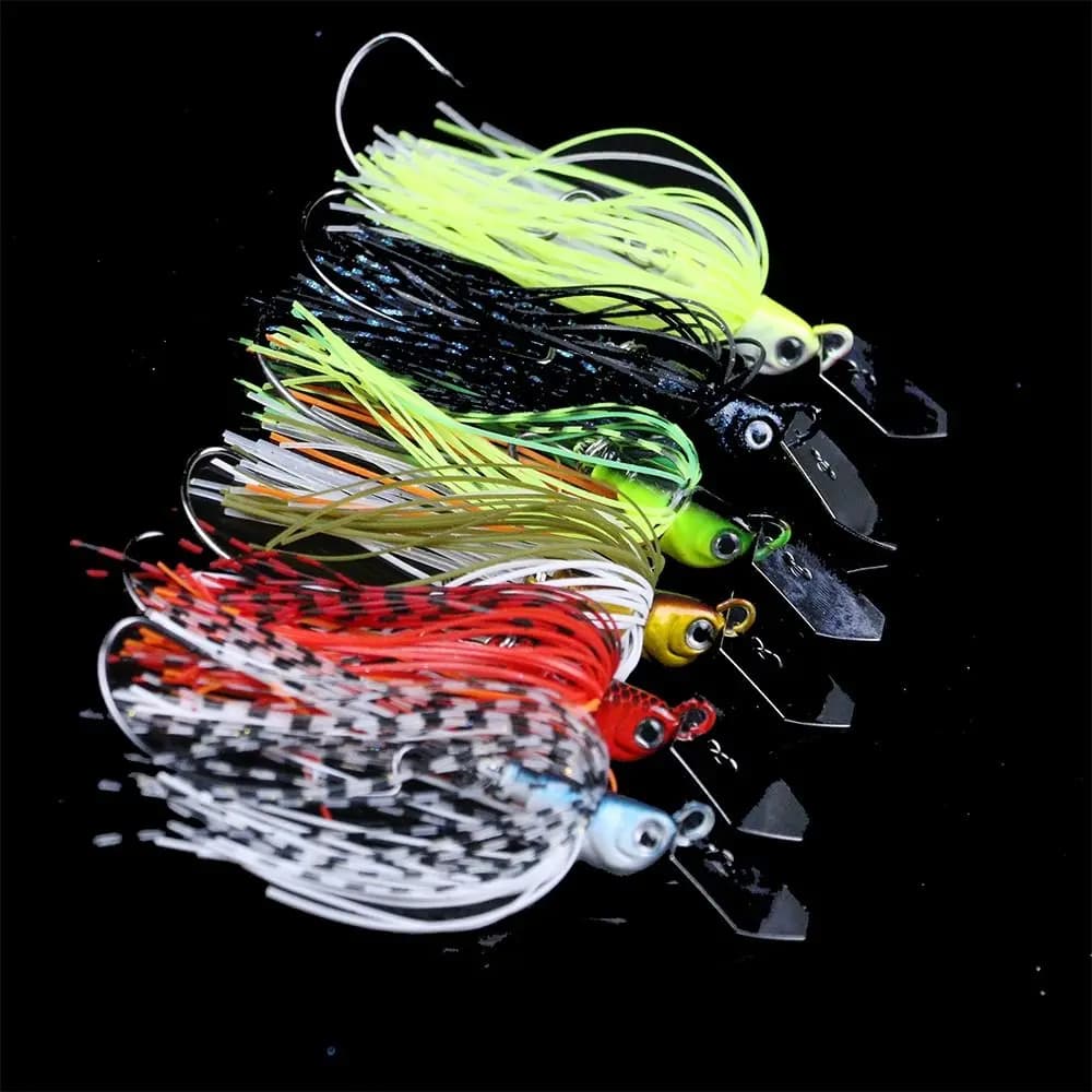 Soft Fishing Lure Wobbler 7G/9G/12G/14G/21G Chatter Bait Spinner Bait 5 Color Blade Metal Bait For Bass Pike Walleye Fish