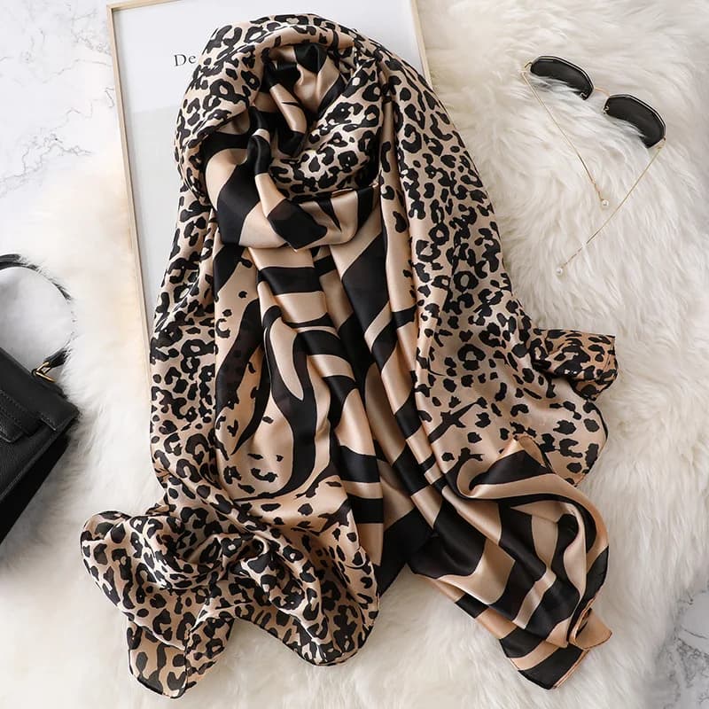 Women's spring scarf, luxury design, polyester material, smooth scarf, soft beach shawl