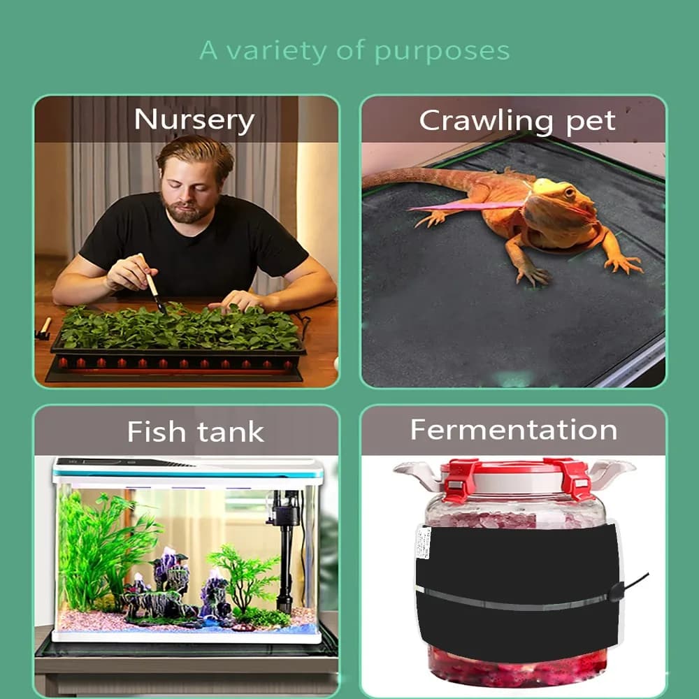 5~28W, Anti-Fredd Seed Heater Mat for Plants, Semi, Domestic Animals, Winter Heating, 220V~240V