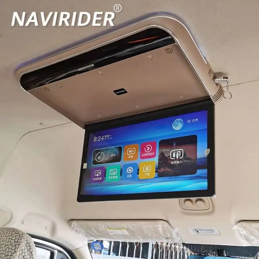 17.3 pollici/19.5 pollici 1920*1080 tetto monitor da soffitto IPS Touch Screen Android12 lettore video multimediale Mirror Link telecomando