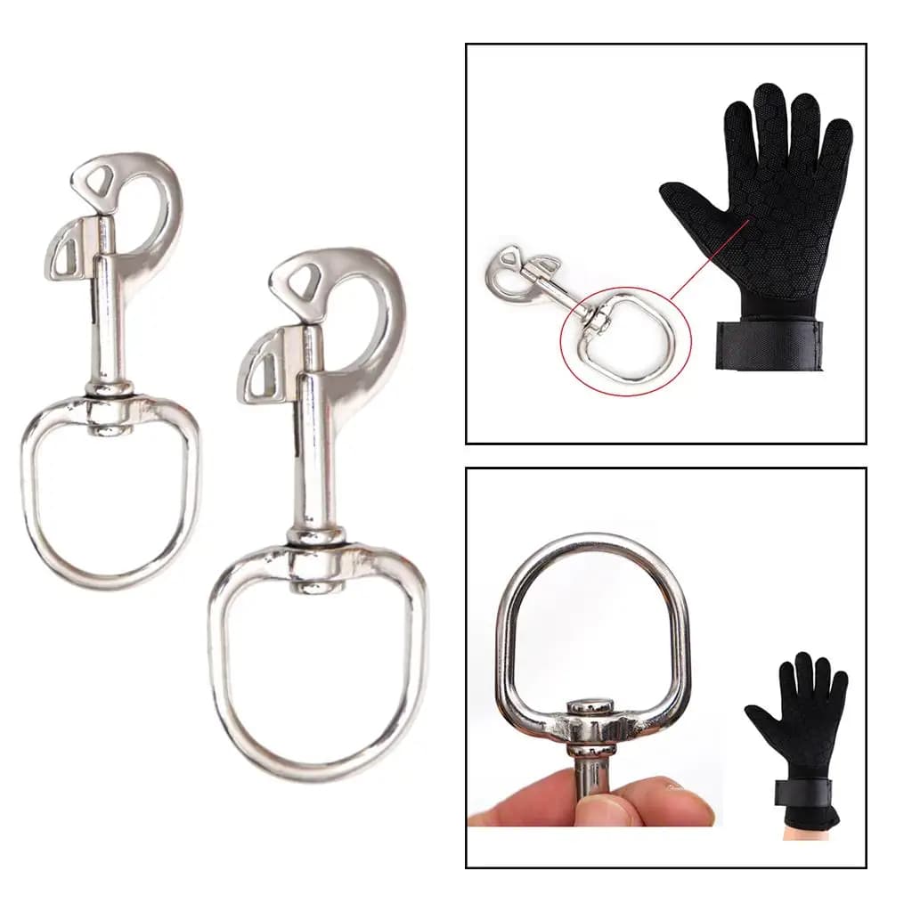 Anti Rust 316 Stainless Steel Swivel Snap Hook Buckle Scuba Tool for Lifting Keychain Dog Leash
