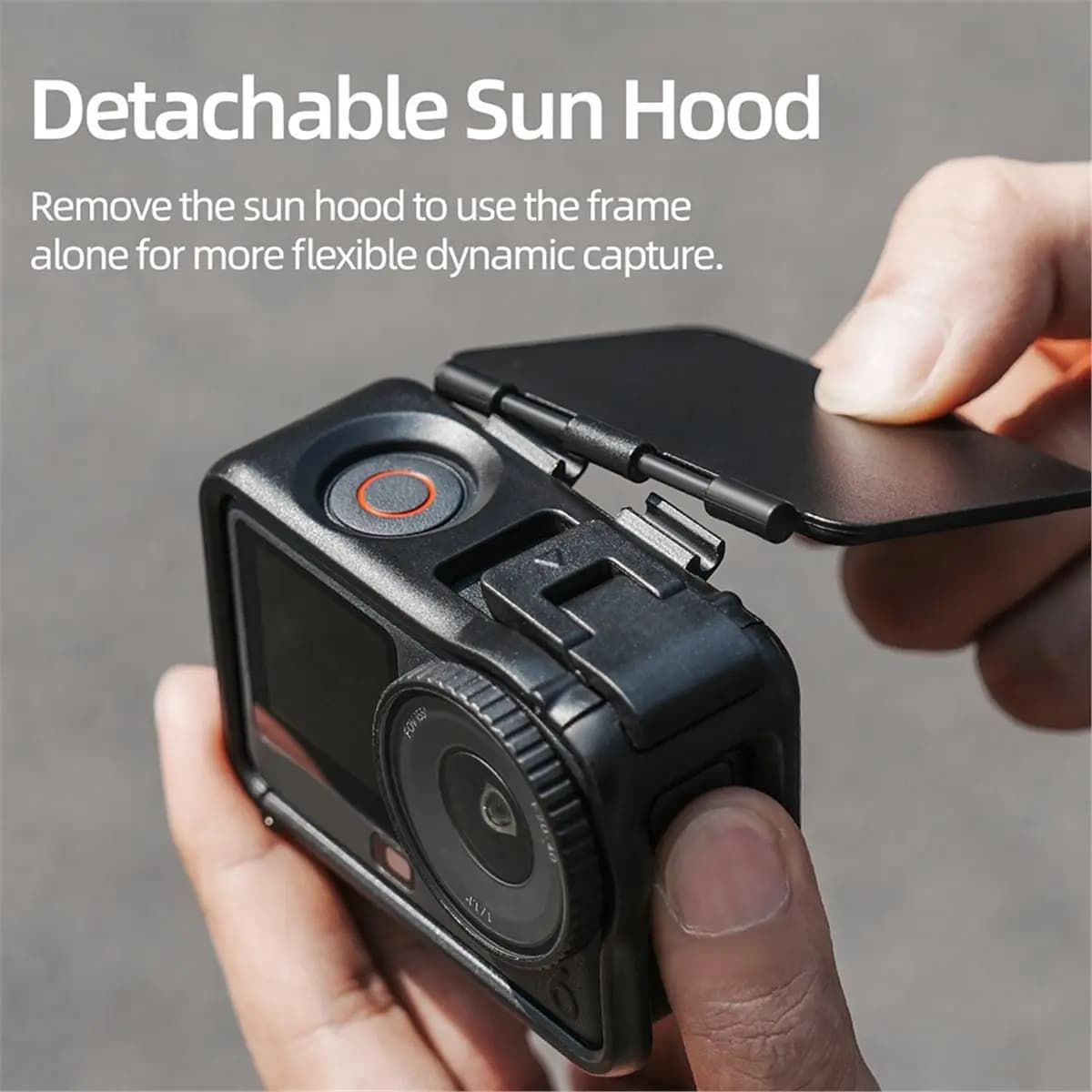 A41T Case for DJI Osmo Action 6 with adjustable lampshade, sports camera protection, adapter and support