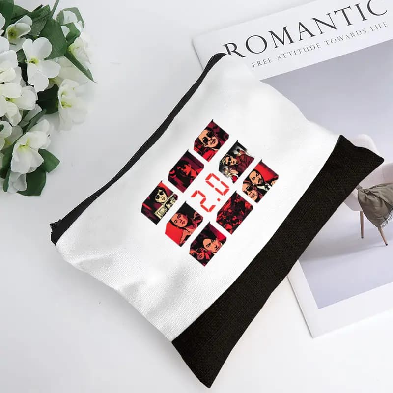 Kpop Fan Gift Arirang World Tour 2026 Fashion Spliced Makeup Organizer Bag Lightweight Spliced Contrast Color Storage Bags