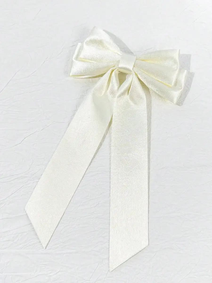 1pc Women's Solid Velvet Minimalist Versatile Bow Hair Clip, Suitable For Daily Commute, Holiday Gatherings, Birthday Parties, S