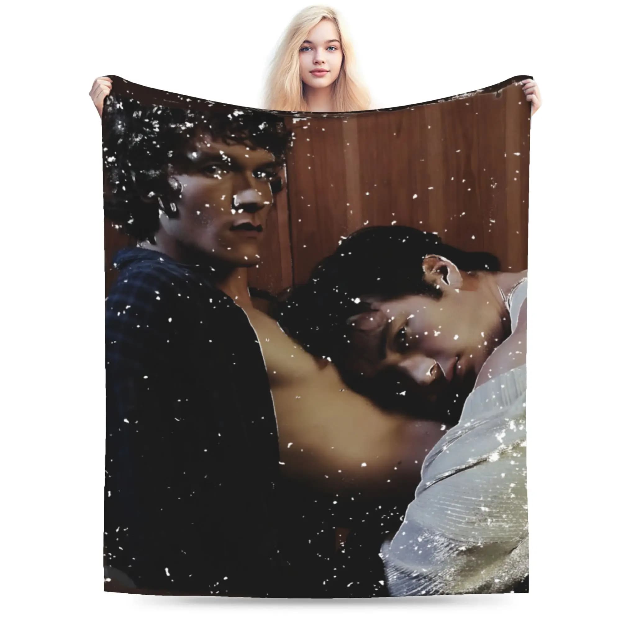 Coperta in flanella calda e originale con motivo Hockey Vintage Romance Shane Ilya, ideale per soggiorno e picnic