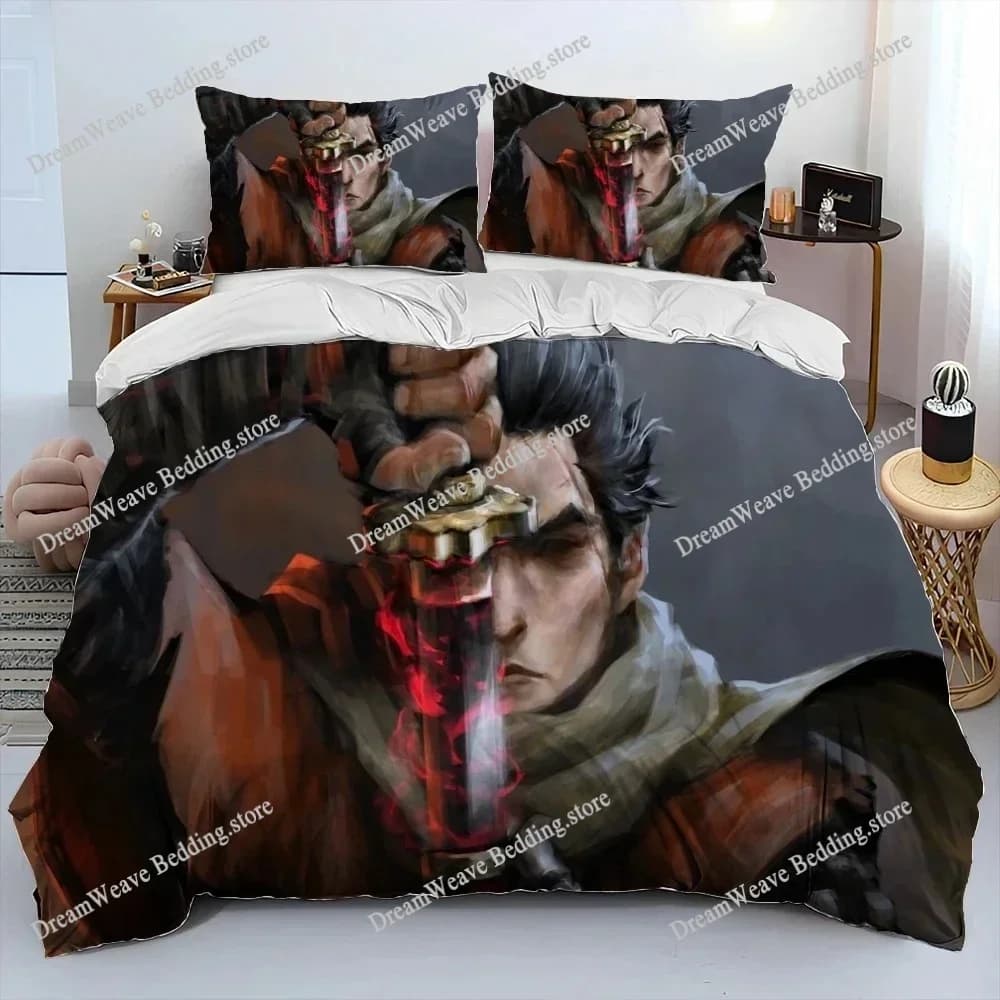 3D Print S-Sekiro Shadows Die Twice Game Bedding Set Duvet Cover Bed Set Quilt Cover Pillowcase Comforter King Queen Size