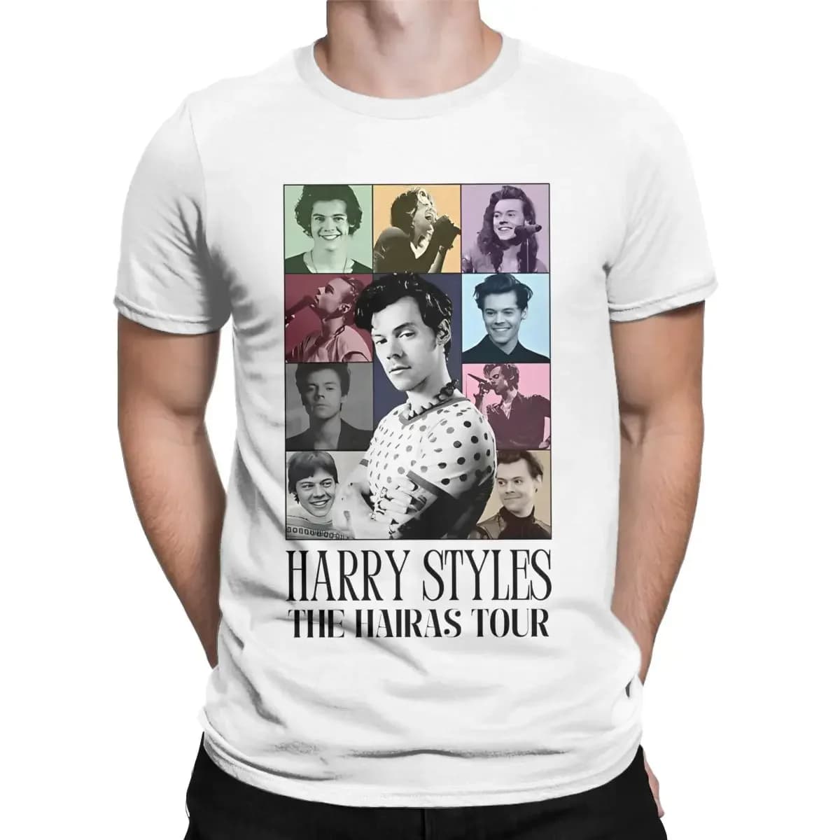 Arrivo moda pesante vendita calda vintage divertente Harrys stili Eras Tour T Shirt per uomo cotone Tees Shirt Idea regalo vestiti