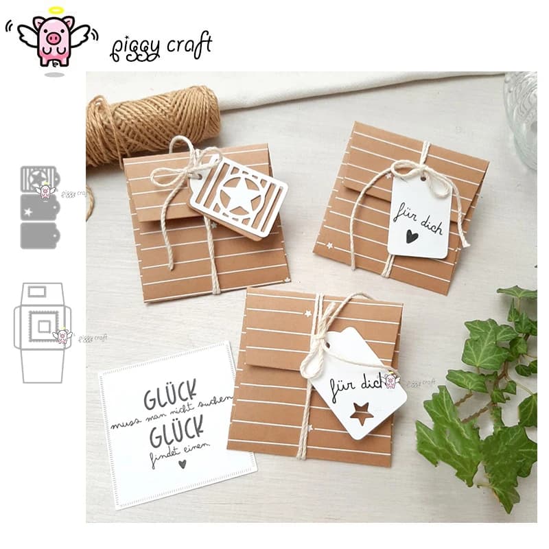 Piggy Craft Metal Stripe Cutting Star Mold Label Envelope Scrapbook Paper Craft Blade Punching Blade Stencil Dies