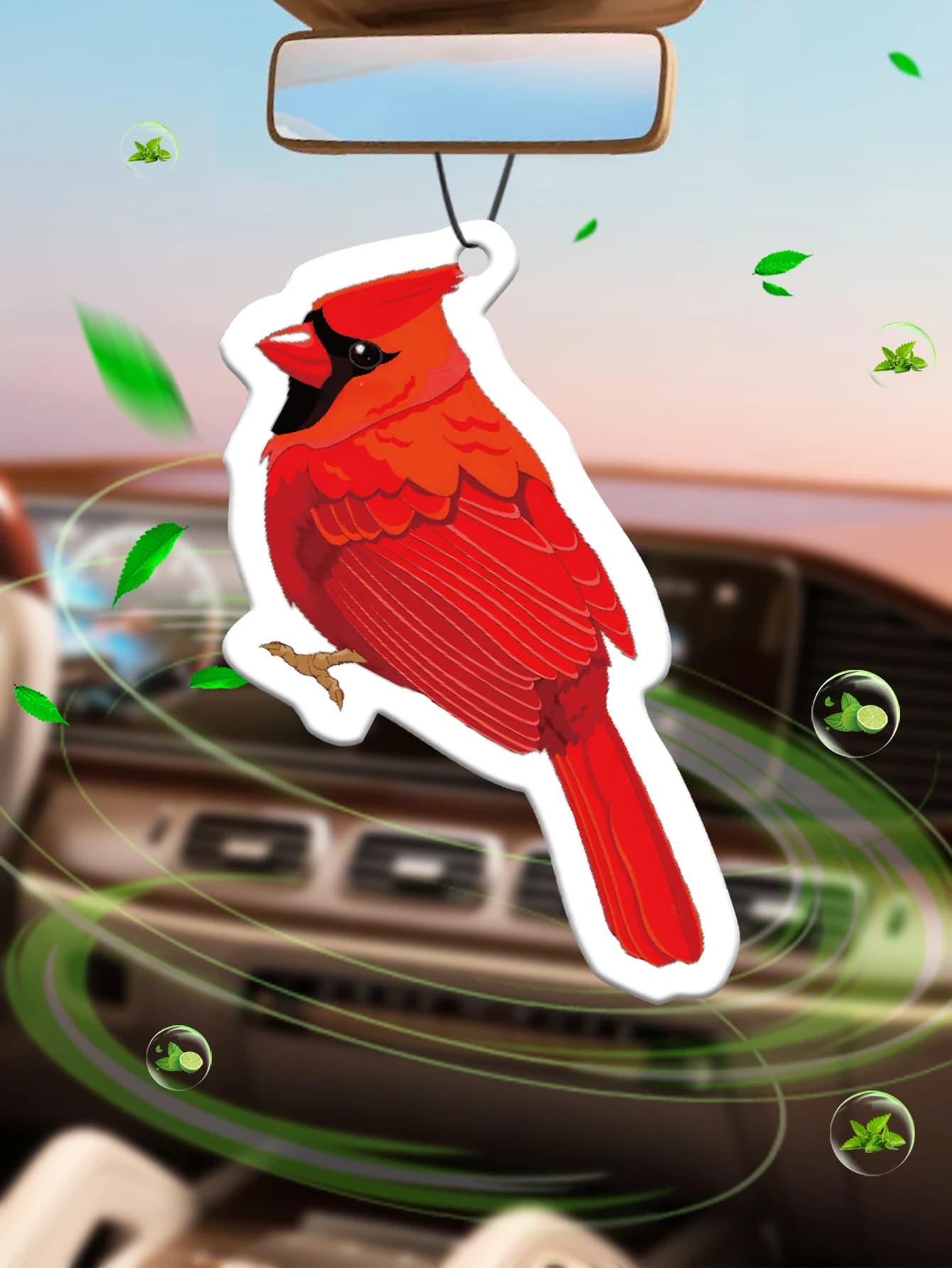 Cardinal Christmas decorations - perfect to hang in memory of loved people and to decorate the Christmas tree, car perfumer with aromatherapy.