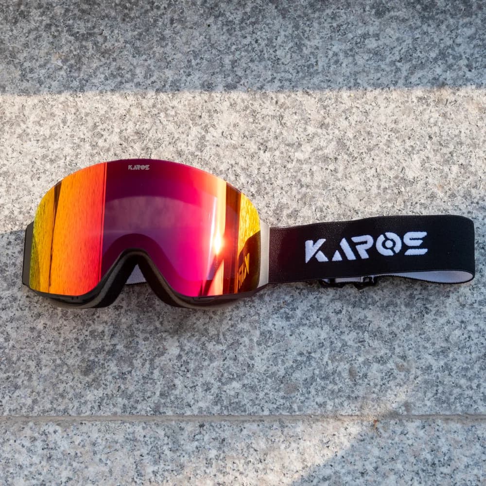 Karos Ski Goggles Flip-Top Lens Double Layer Anti-Fog Snow Glasses UV400 Skiing Mountaineering Snowmobile Winter Sports Eyewear