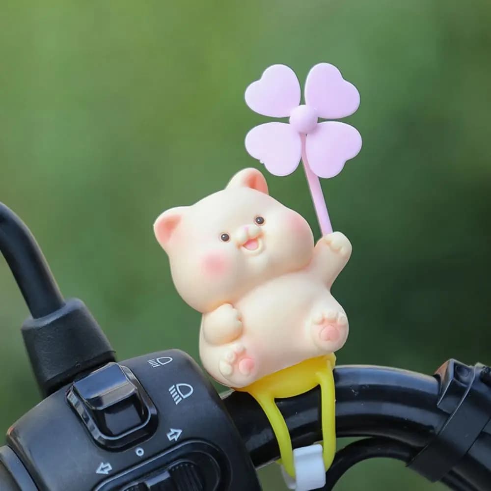 Girandole a forma di animale con cinghie, simpatiche mini girandole a forma di cervo per auto, moto e passeggini, ornamenti a forma di animali dei cartoni animati