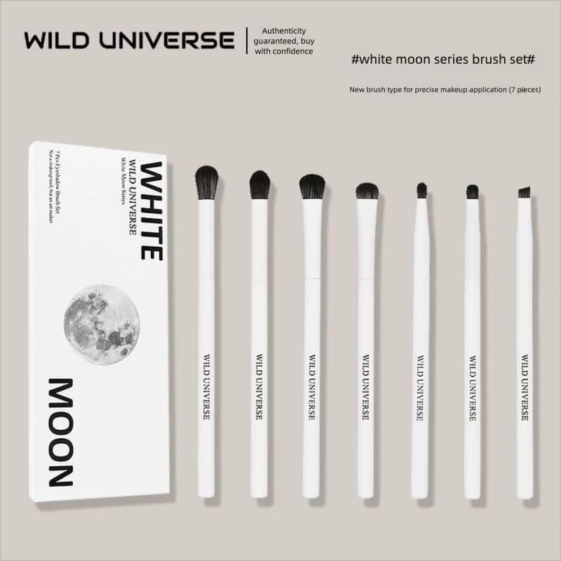 Set di 7 Pennelli Morbidi per Ombretto Cangzhou, Pennello Sottile per Dettagli Occhi con Lama per Eyeliner e Aegyo-sal