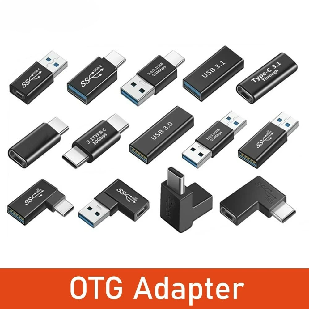 Adattatore Universale OTG Tipo C Convertitore da USB-C Maschio a USB-A Maschio/Femmina per Macbook Huawei Samsung Note iPad