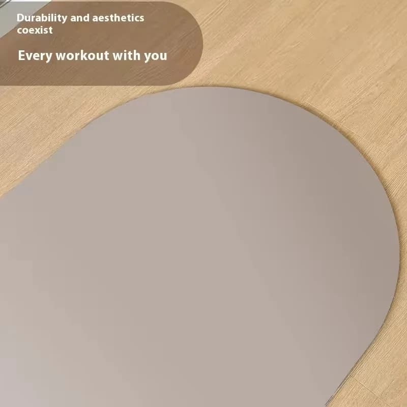 Tappetino Yoga Ecologico in Gomma Naturale, Forma Ovale, Logo Personalizzato, Antiscivolo in PU per Pilates