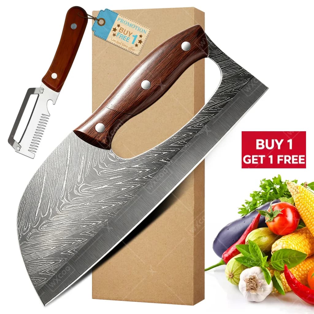 WXCOO Labour-saving Kitchen Knife Meat Cleaver Knife Kitchen Peeler Household Vegetable Fruit Knife Forged Knife Sharp Durable