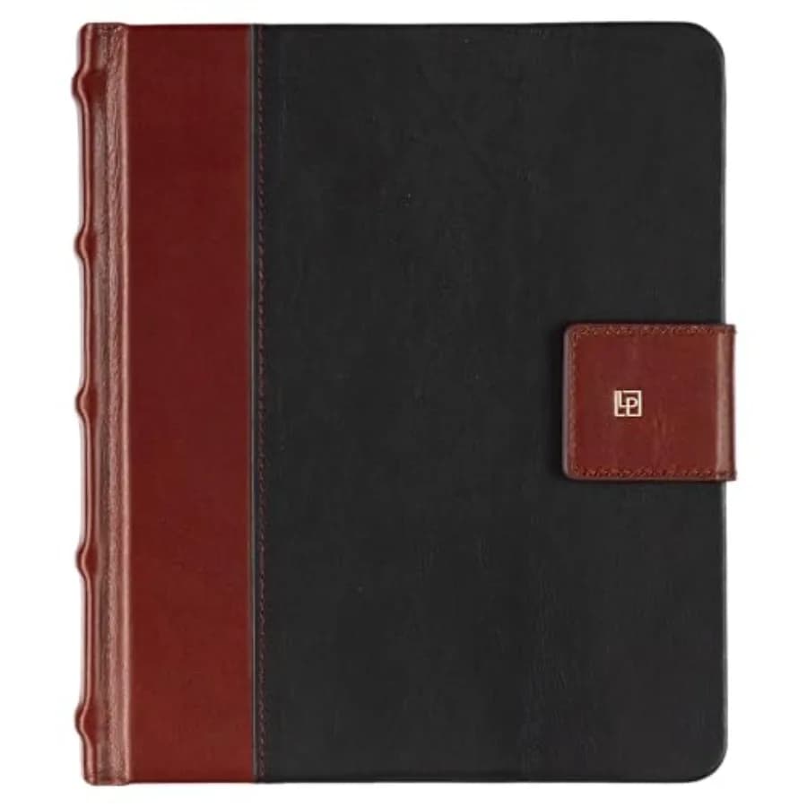 Luxury Leather Sketchbook, Hardcover Drawing Notebook, Pen Loop/Magnetic Closure, Acid Free 150gsm Thick Paper, Full-Grain Leat