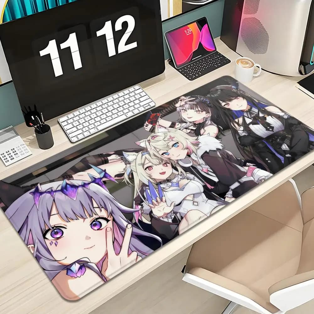 Cute Fuwamoco Mouse Pad Keyboard Mousepad large 600X300 mm Desk Mat PC Gaming High definition printing Table pad