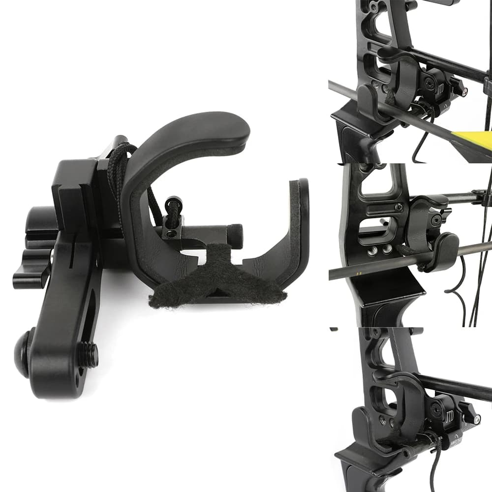 Drop Away Arrow Rest Right Hand Compound Bow 4 Way Adjustable Aluminum Alloy High Speed Archery Accessory for Hunting Target Shooting Training