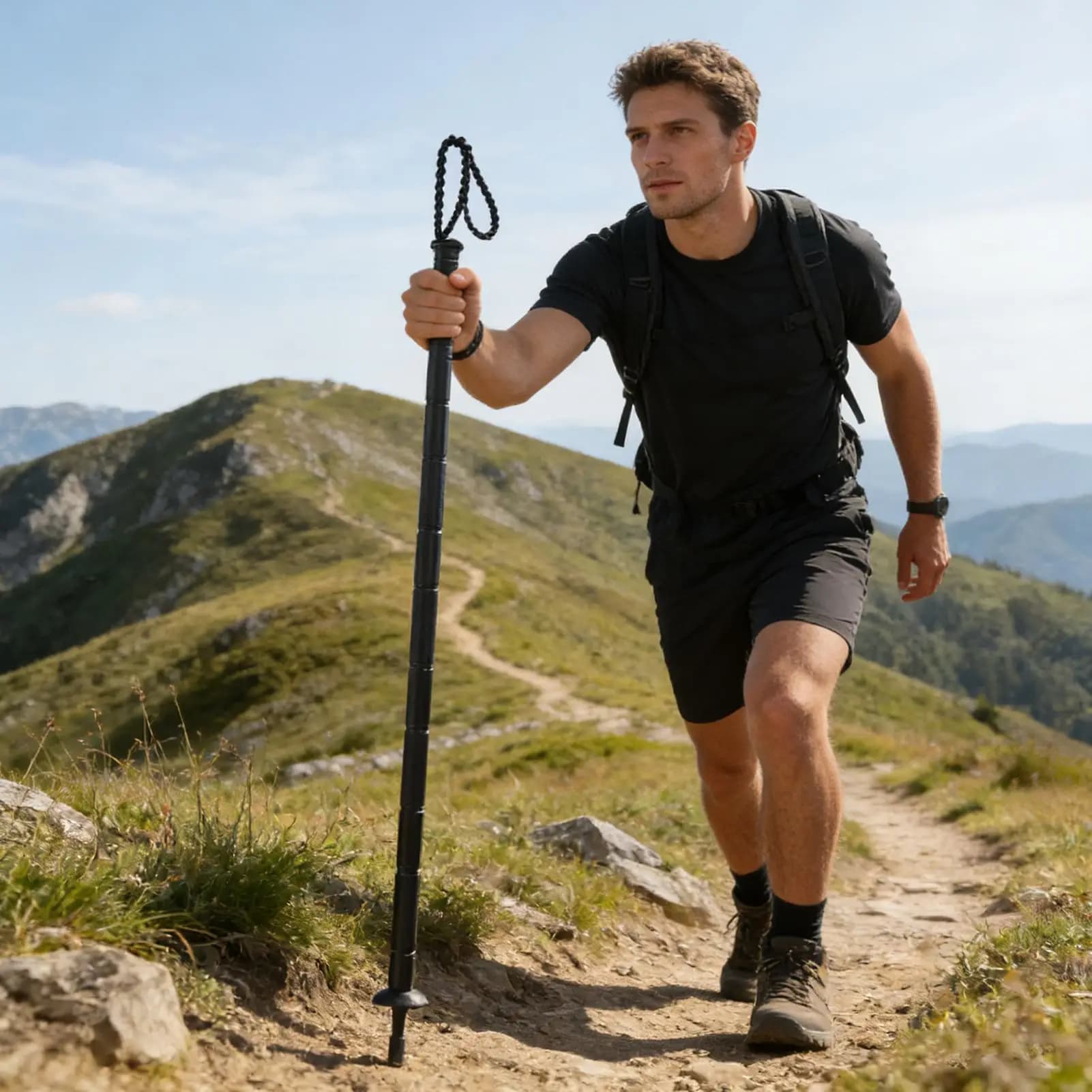 Trekking sticks Folding walking poles Mountain climbing poles for hiking Hiking Backpack camping Survival Mountain outdoor