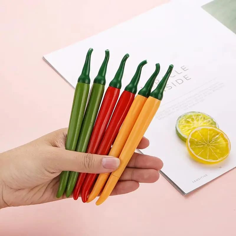 5 penne gel serie Cayenne, carine e realistiche, per ufficio, scuola, cancelleria, per bambini, penne creative per firme.