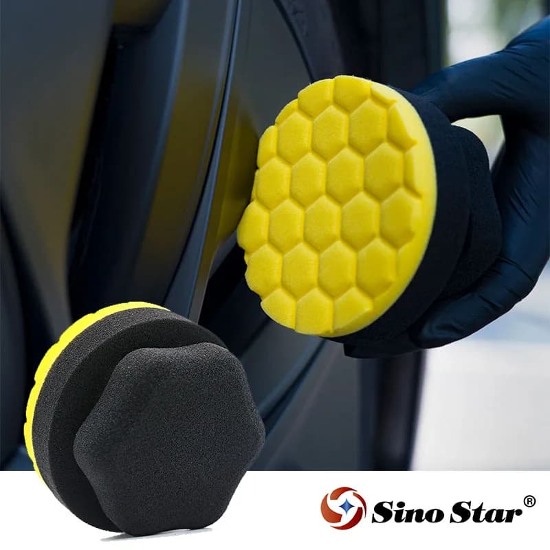 Hex Grip applicatore di schiuma di cera per auto strumento di dettagli per auto per Kit di ceretta sigillante per smalto pasta liquida cera rivestimento in ceramica accessorio per parti