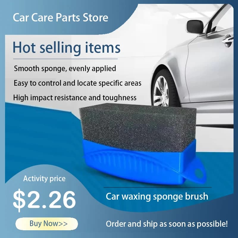 Waxing Sponge Brush With Cover Car Wheel Polishing ABS Washing Cleaning Tire Contour Dressing Applicator Pads Detail Accessories
