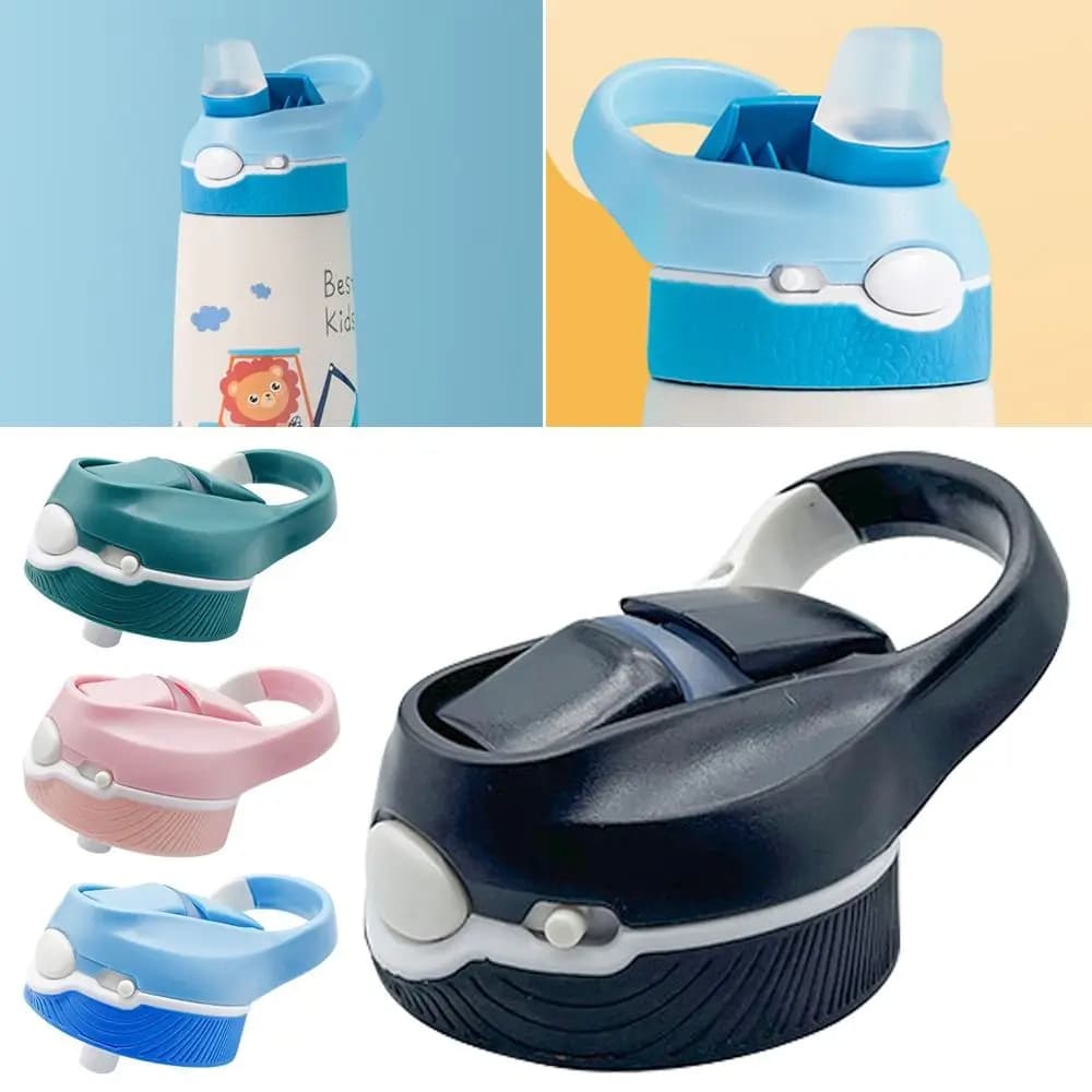 Reusable Gift with Straw Thermos Coffee Cup Lid Mug Cover Silicone Tumbler Lids Water Bottle