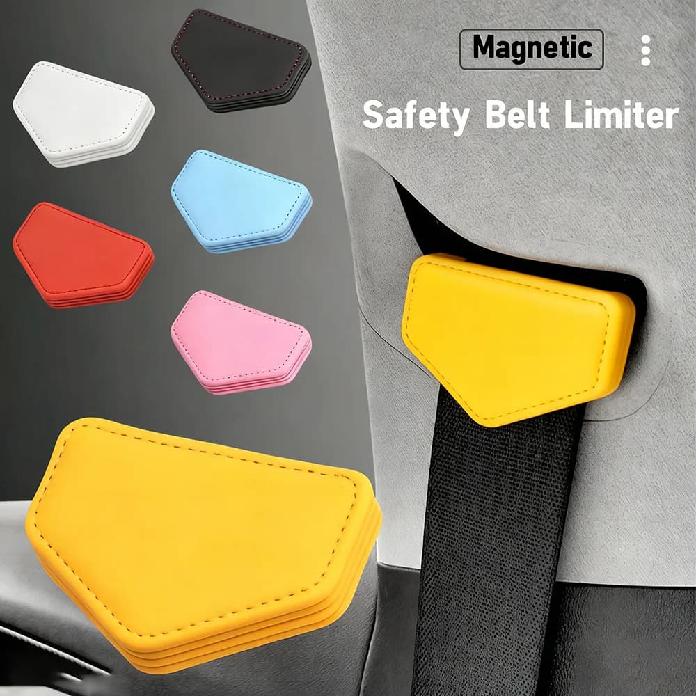 Limitatore universale per cintura di sicurezza per auto PU Comfort regolabile Fissatore per cintura di sicurezza Clip Stopper Accessori per auto Interni per tutti i veicoli