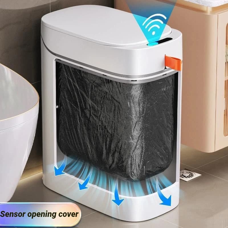 Smart Trash Can with Lid - Infrared Sensor JOYBOS Hands-Free Garbage Automatic Bagging Induction Waterproof For Home Supplies