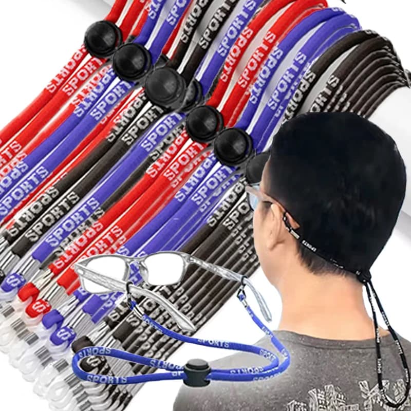 Occhiali da sole sportivi antiscivolo Cinturino regolabile anti-smarrimento Sport acquatici Nuoto Corda per occhiali Accessori per occhiali unisex Supporto per corda