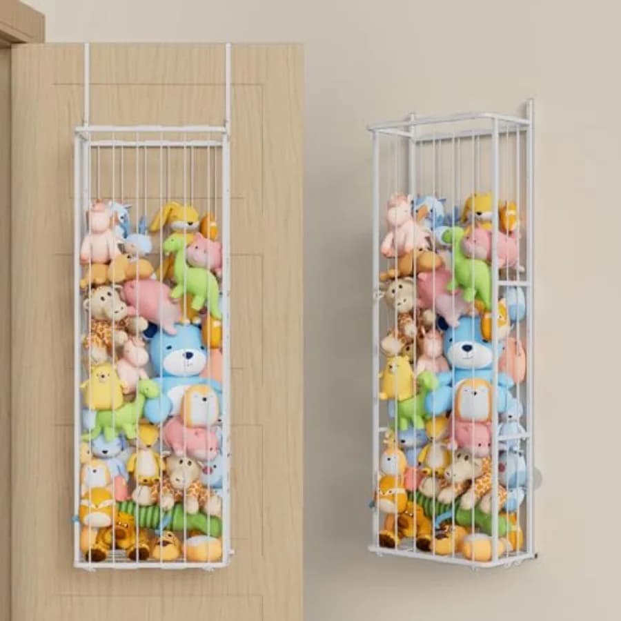 Organizzatore appendibile per peluche - Contenitore grande da appendere sopra la porta o da parete per bambole e peluche da cameretta