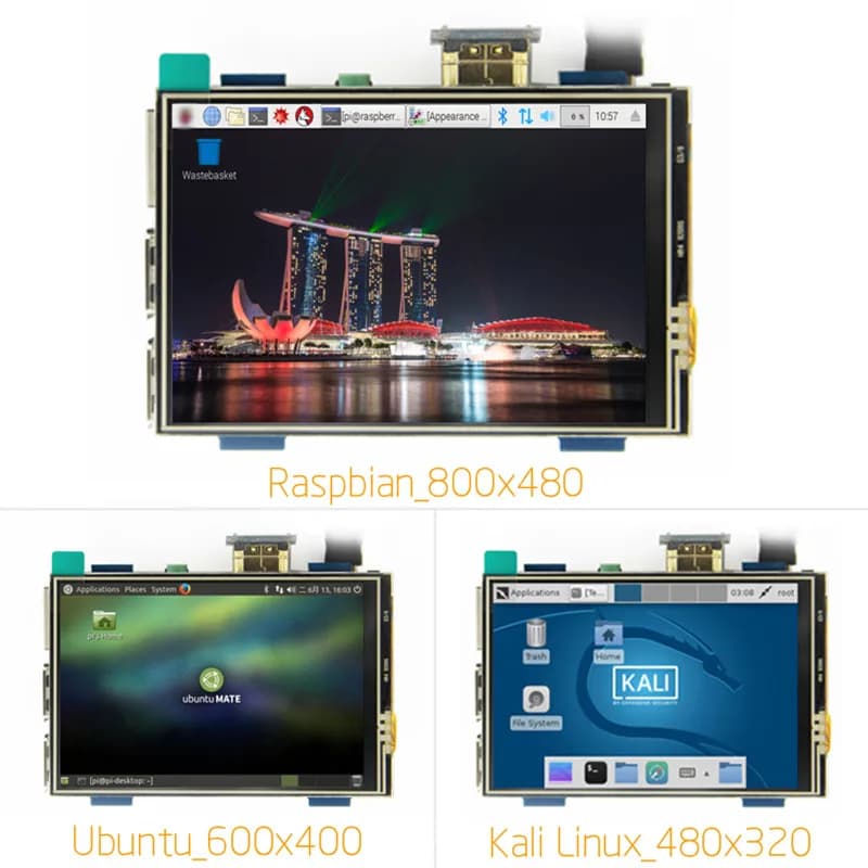 3.5 Inch LCD HDMI USB Touch Screen Real HD 1920x1080 LCD Display Py for Raspberri 3 Model B / Orange Pi (Play Video Game) MPI3508