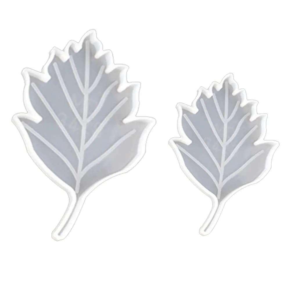 2 pcs Silicone Resin Jewelry Pendant Craft Mold Making Halloween Christmas New Year Epoxy Resin Molds Leaf