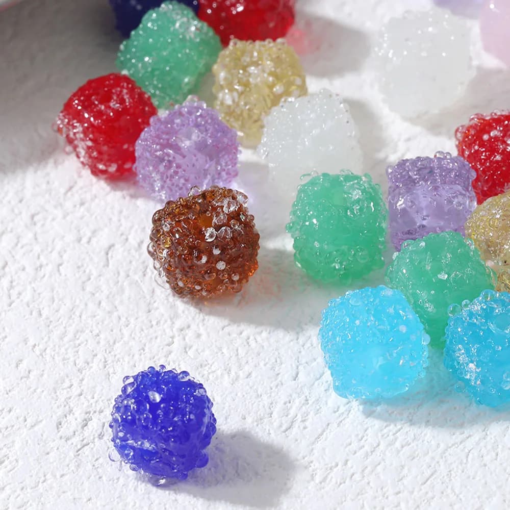 4 pcs of delicate candy design beads, glass spacers beads for jewelry creation, necklaces, diy accessories