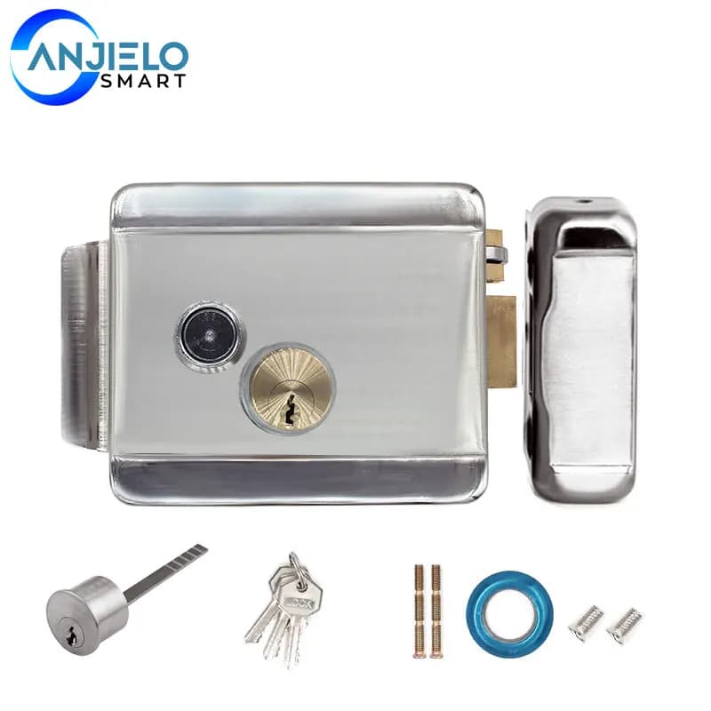 Anjielosmart serratura di controllo elettronica in metallo serratura elettrica per cancello supporto per videocitofono serratura elettronica