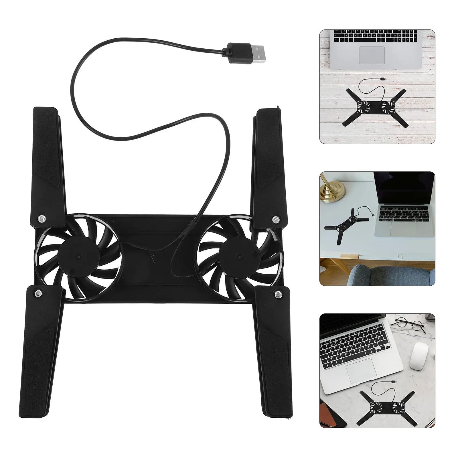 Supporto di Raffreddamento Professionale per Laptop con Ventola USB ad Alte Prestazioni, Ampia Area di Ventilazione, Piedini Antiscivolo per Laptop da Gaming e Desktop
