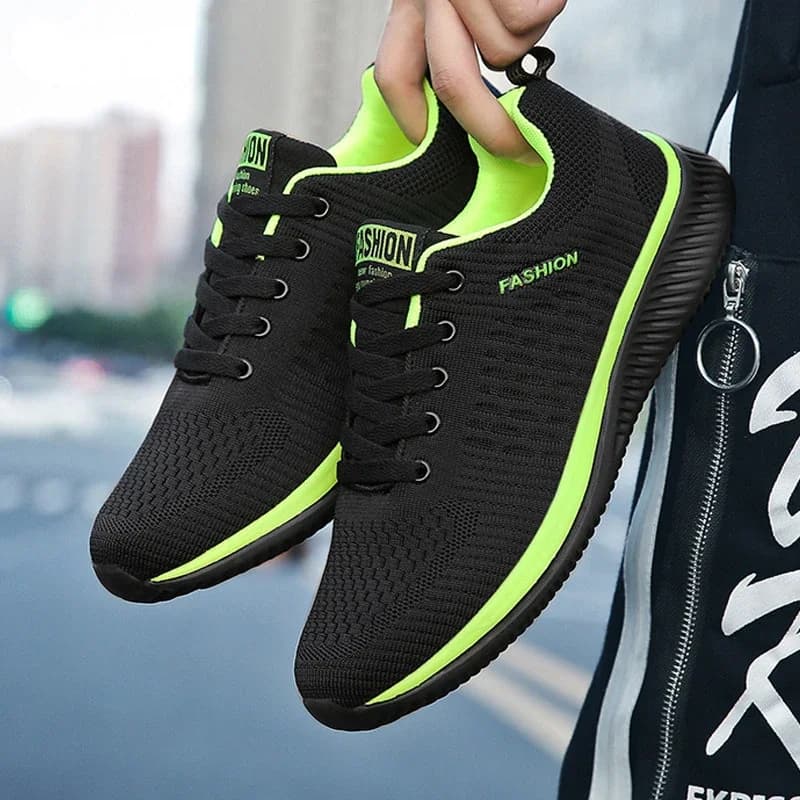 Scarpe da ginnastica per uomo scarpe da ginnastica Sneakers nere Casual uomo donna Sneakers in maglia scarpe da ginnastica traspiranti da corsa atletiche da passeggio