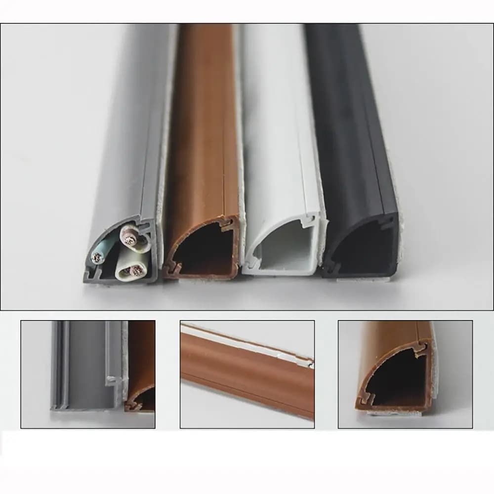 Cable Concealer Manage Anti-extrusion Floor Cord Cover Triangle Self-Adhesive Cord Protector Durable Wire Organizer Home Outdoor
