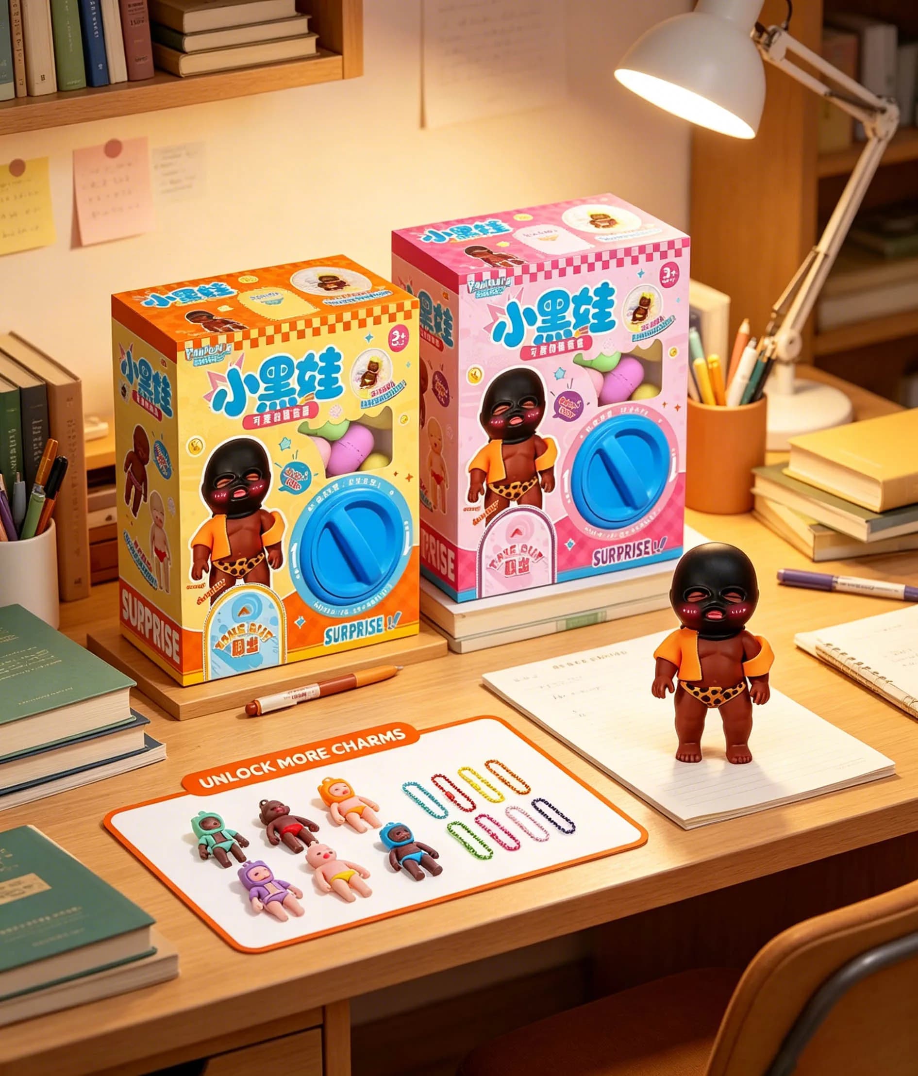 2026 Articolo di tendenza per influencer: Blind box Natasha, piccola bambola nera antistress divertente