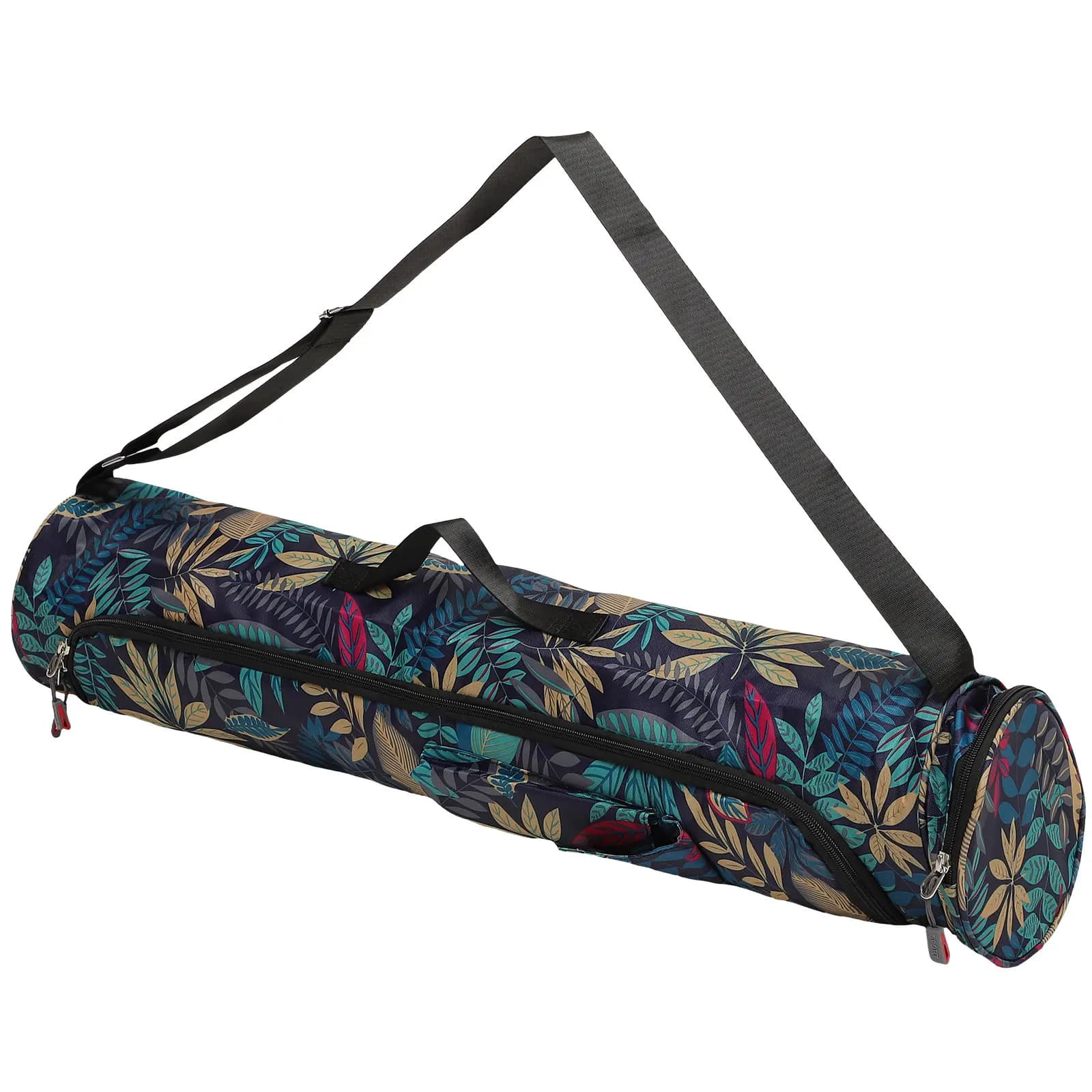 Borsa Porta Tappetino Yoga con Design Cilindrico e Motivo Nazionale, Borsa Sportiva Portatile con Tracolla per Tappetino Yoga e Palestra