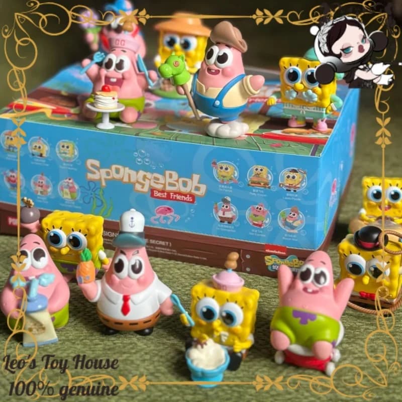 Popmart Spongebob Migliori Amici Blind Box Patrick Star Action Figure Modellino da Collezione Decorazione Scrivania Giocattolo Regalo per Collezionisti Adulti