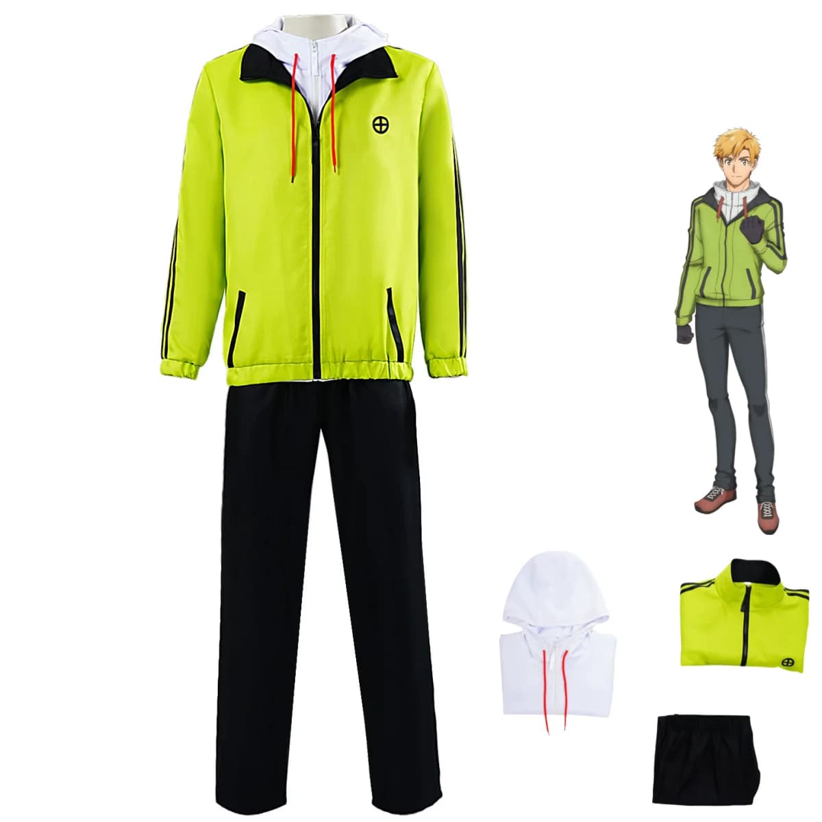 Anime Medalist Akeraji Tsukasa Costume Cosplay Allenatore di pattinaggio su ghiaccio Felpe con cappuccio bianche Cappotto Uniforme Uomo Vestito per il tempo libero quotidiano