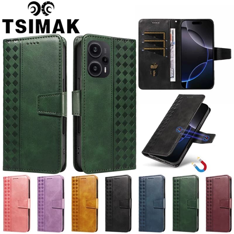 Custodia a portafoglio magnetica in pelle per Xiaomi POCO F5 Pro X5 M5S M3 F3 X3 NFC X4 GT F4 Little Poko M4 Pro 4G 5G con slot per carte