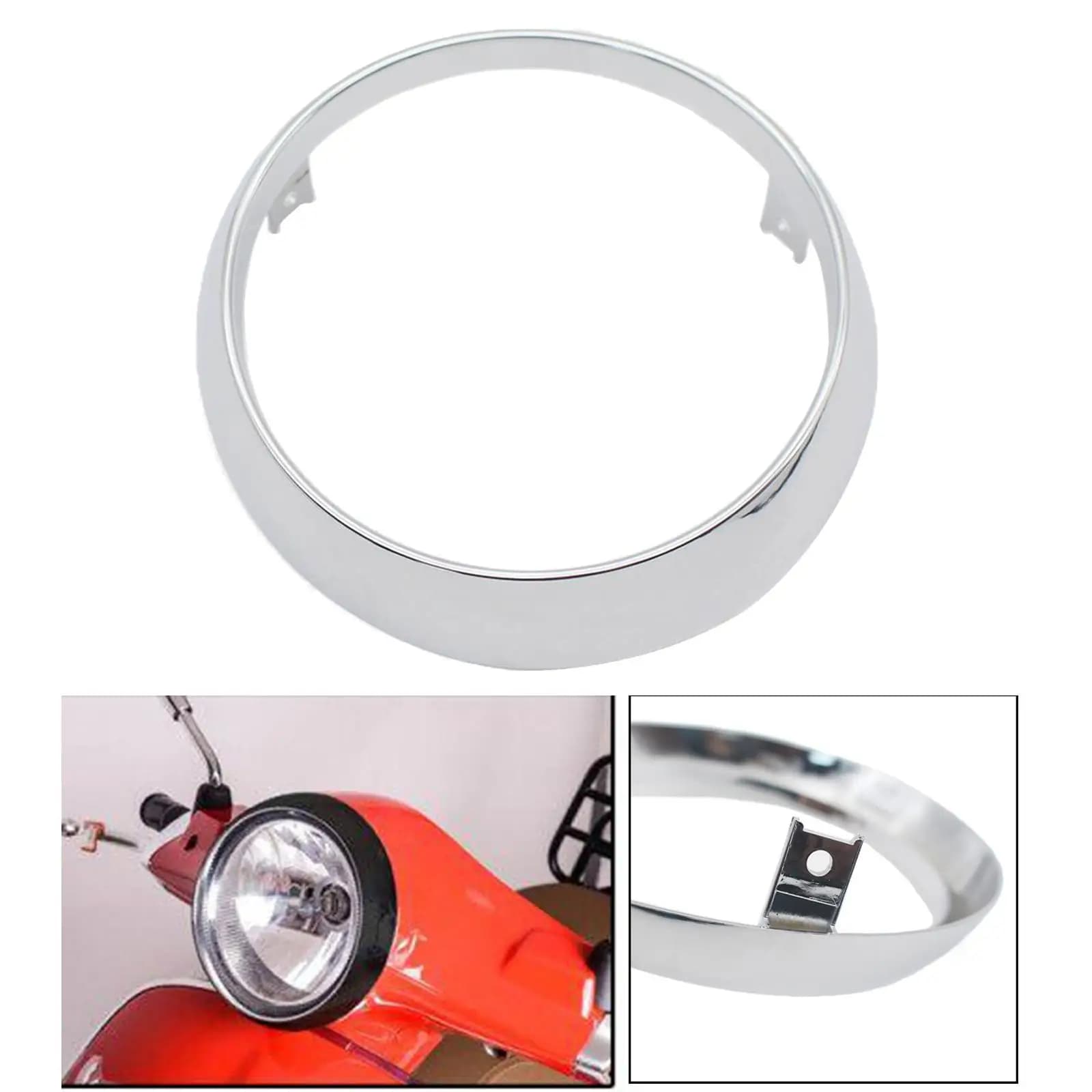 CNC Headlamp Trim Ring ABS Motorcycle Enduro Headlight Cover for Vespa Primavera 125 150 250 300 Front Light