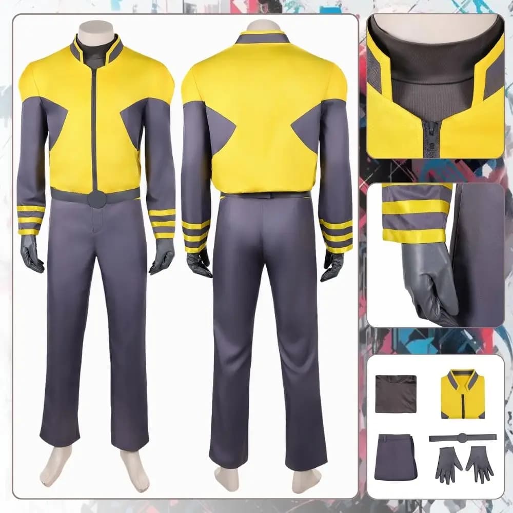 X 97 Scott Summers Cosplay Costume Jacket Pants Belt For Adult Men Roleplay Fantasia Outfits Halloween Carnival Party Clothes
