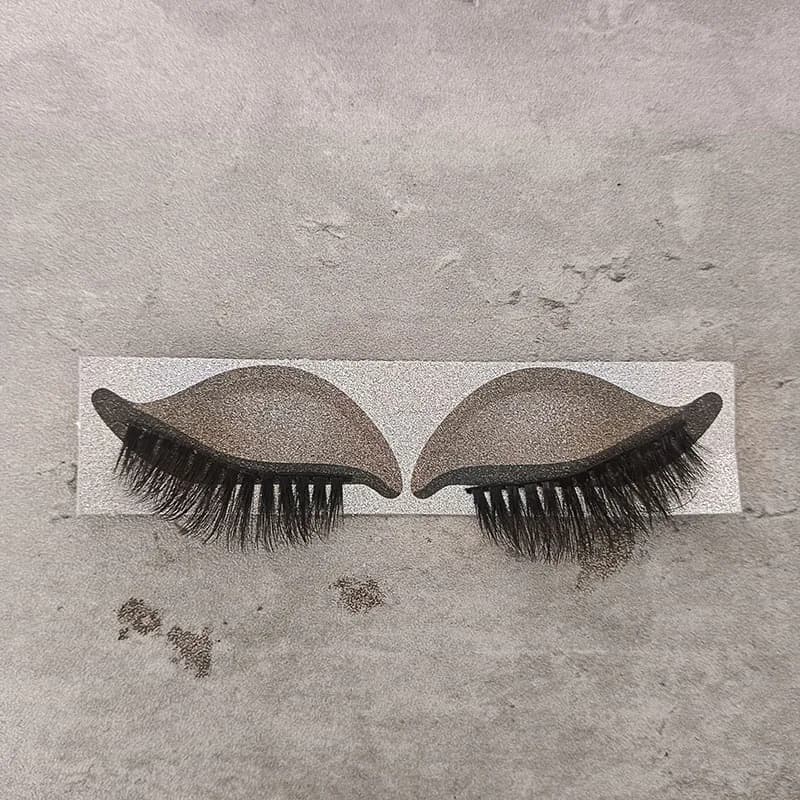 Reusable 1 pair of lazy patch eyelashes patches for eye makeup 2 in 1 with fake eyelashes and shadow waterproof cosmetic tools